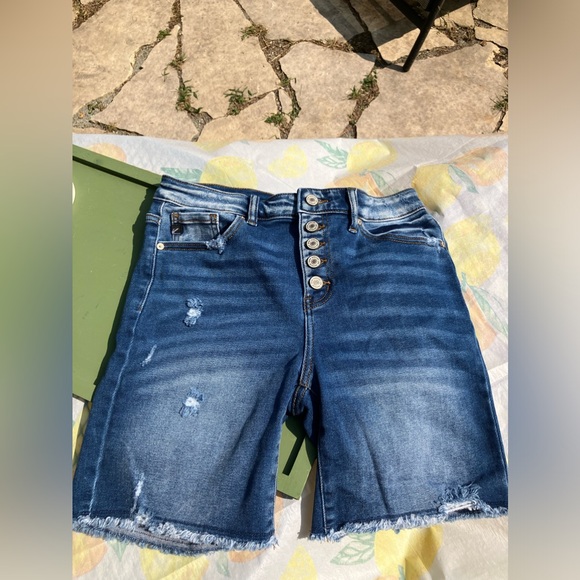 KanCan Pants - EUC kancan high rise raw hem button fly shorts m $55